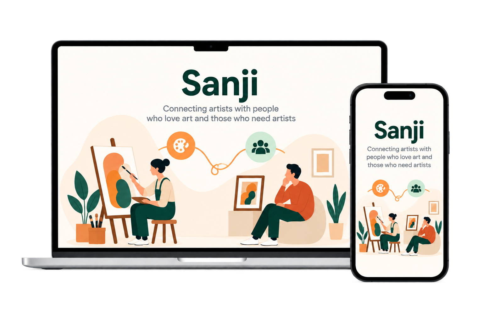 Sanji shown on a laptop and a phone