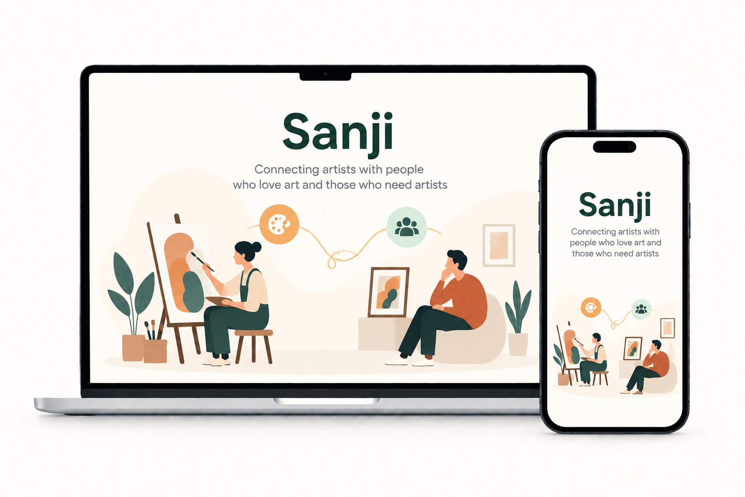 Sanji shown on a laptop and a phone